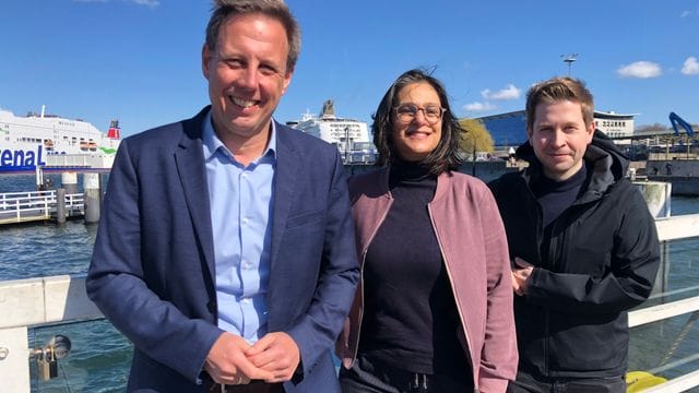 Thomas Losse-Müller (l-r), Serpil Midyatli und Kevin Kühnert