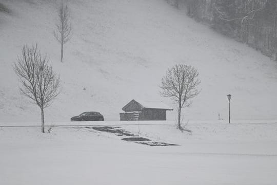 Schneefall in Bayern