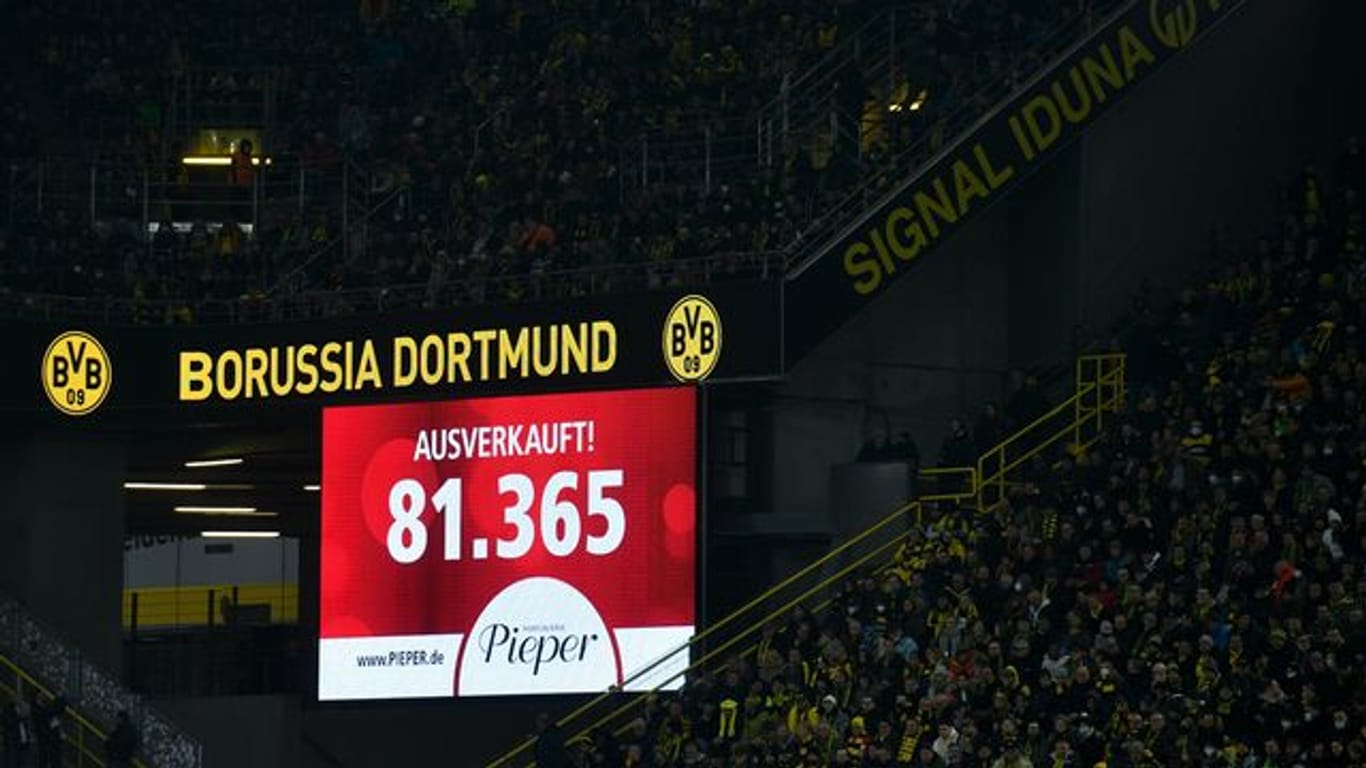 Das Dortmunder Stadion war beim Bundesliga-Spiel gegen den RB Leipzig ausverkauft.