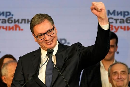 Der serbische Präsident Aleksandar Vucic in Belgrad.