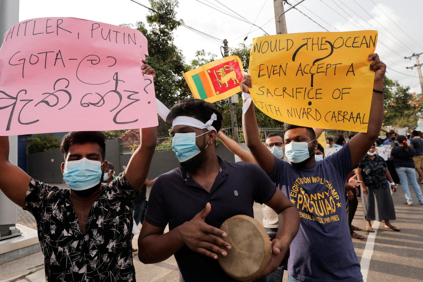 Bürger protestieren in Sri Lanka: Das Land steckt in einer schweren Wirtschaftskrise.