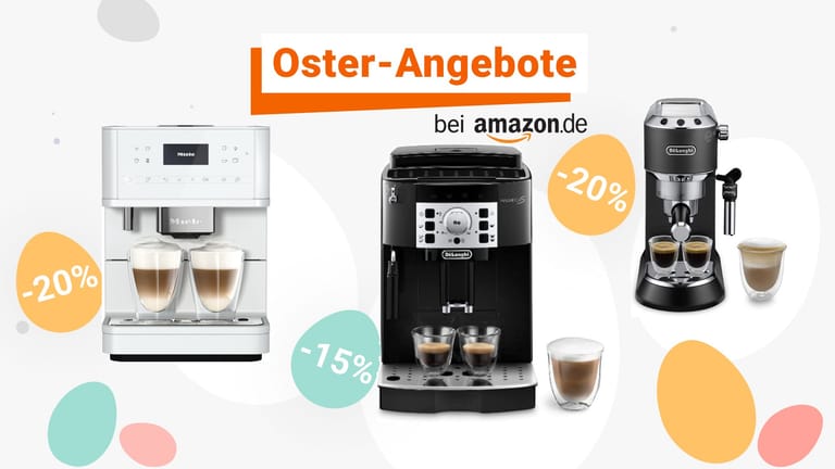Oster-Angebote bei Amazon: Kaffeemaschinen von De'Longhi und Miele zu Spitzenpreisen.