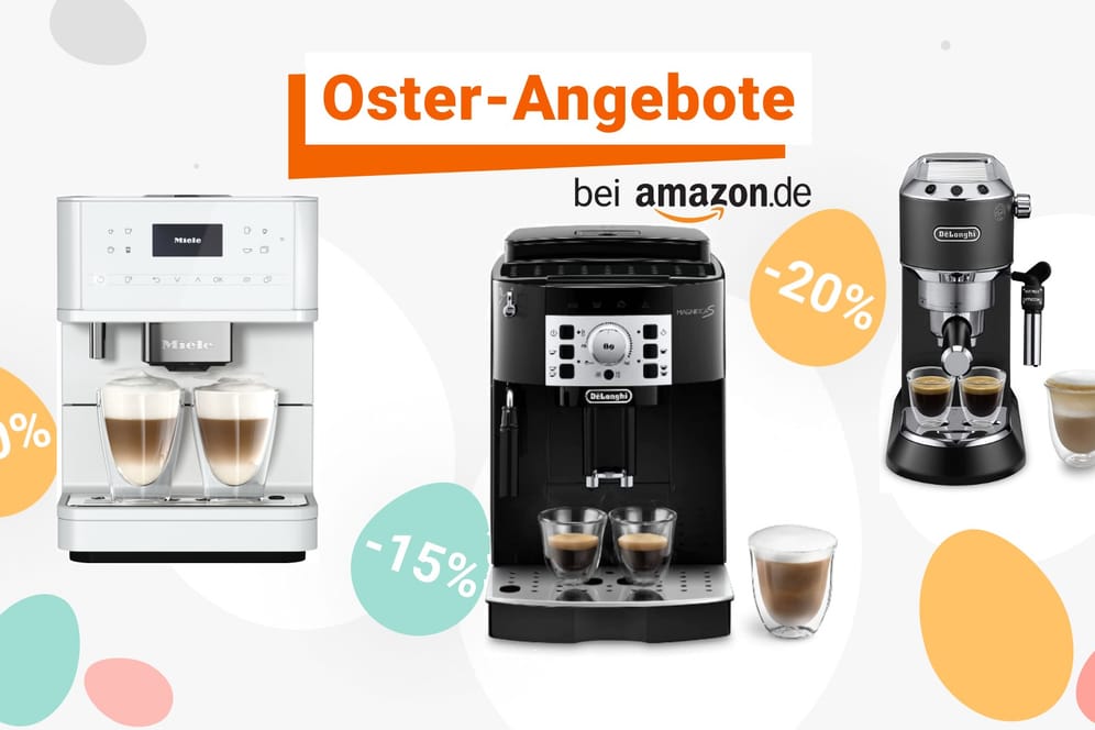 Oster-Angebote bei Amazon: Kaffeemaschinen von De'Longhi und Miele zu Spitzenpreisen.