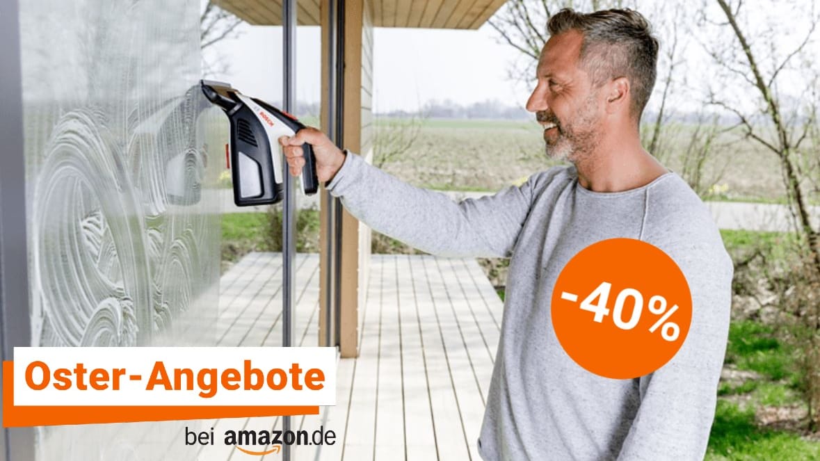 Bei den Oster-Angeboten von Amazon gibt es einen praktischen Akku-Fenstersauger von Bosch zum Spitzenpreis.