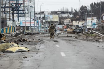 Nichts als Zerstörung: Die Stadt Butscha nordwestlich von Kiew.