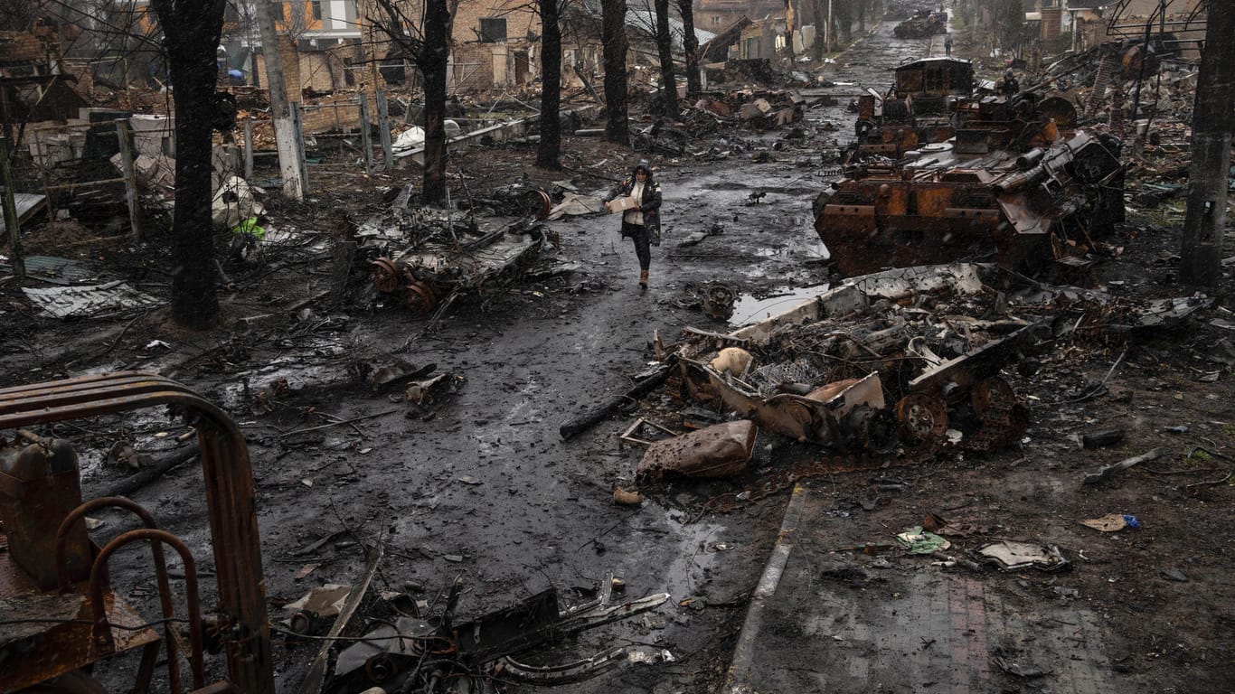 Butscha: In der ukrainischen Stadt bietet sich nach dem Rückzug der russischen Armee ein Bild des Grauens.