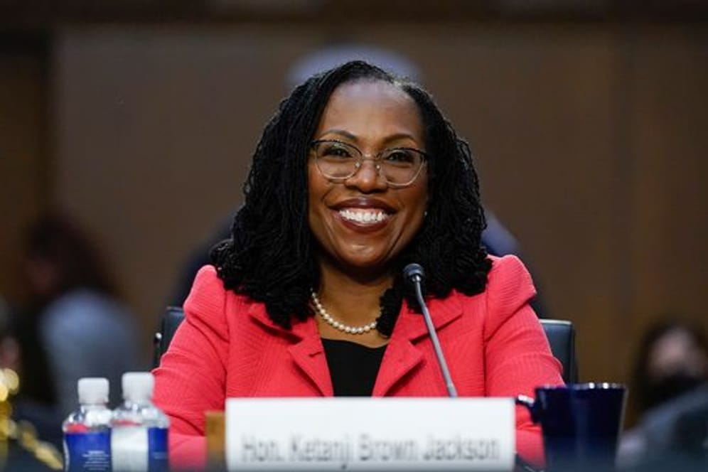 Ketanji Brown Jackson, Kandidatin für den Obersten Gerichtshof, während ihrer Anhörung vor dem Justizausschuss des US-Senats.