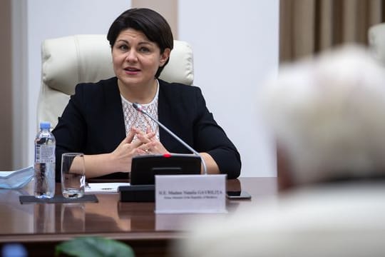 Natalia Gavrilița, Ministerpräsidentin der Republik Moldau, in Chisinau.