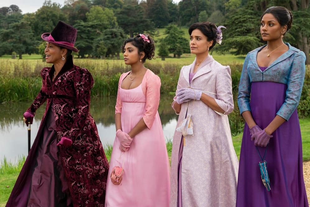 Adjoa Andoh, Charithra Chandran, Shelley Conn und Simone Ashley: Die Schauspielerinnen sind Teil des "Bridgerton"-Cast der zweiten Staffel.