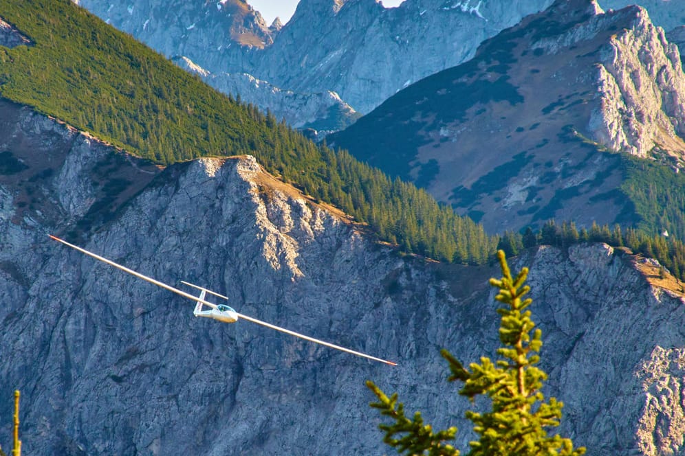 Segelflieger in den bayerischen Alpen: "Die Berge wachsen zu."