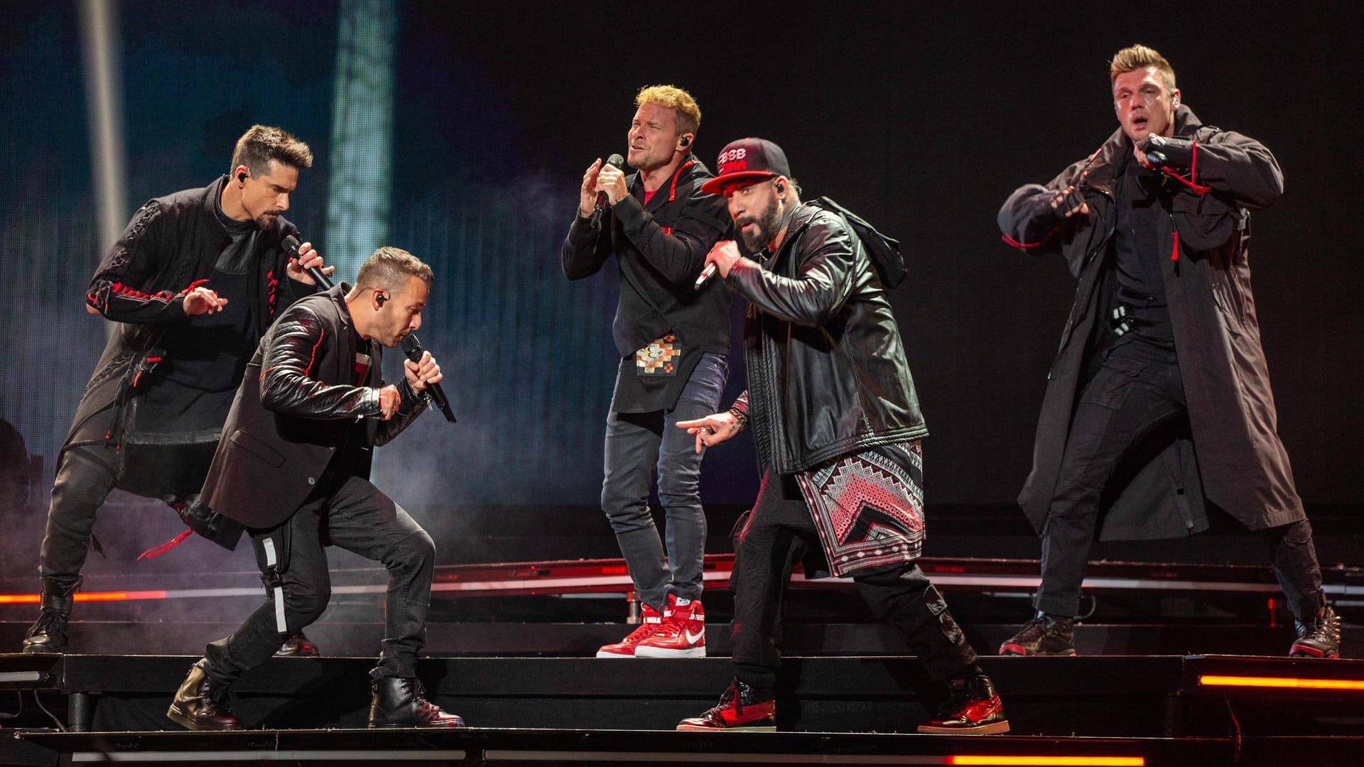 Backstreet Boys bei einem Auftritt (Archivbild): Am Mittwoch und Donnerstag tritt die Band in der Mercedes-Benz Arena in Berlin auf.