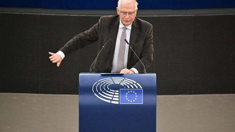 EU-Chefdiplomat Josep Borrell bei einer Plenartagung in Straßburg (Archivbild).