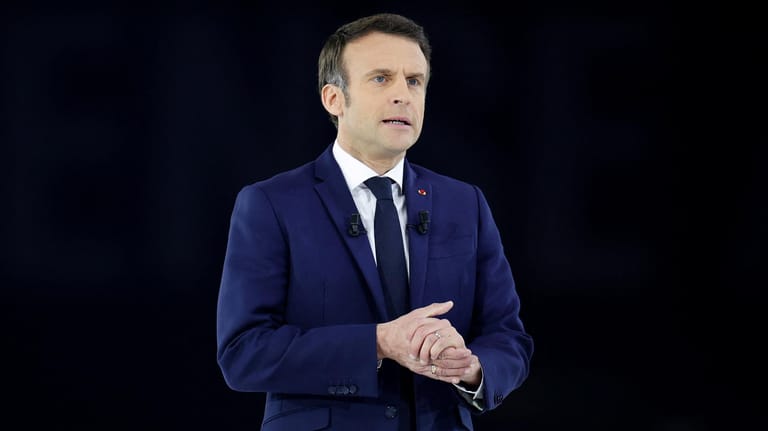 Emmanuel Macron: Der französische Präsident hatte seinen Wahlkampf wegen des Ukraine-Kriegs reduziert.