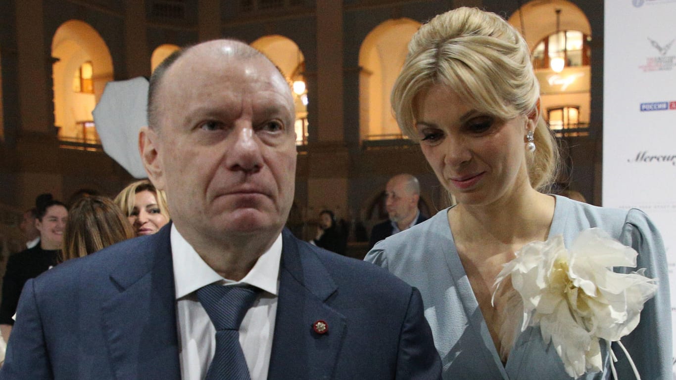 Wladimir Potanin mit seiner Frau Ekaterina im Februar 2020