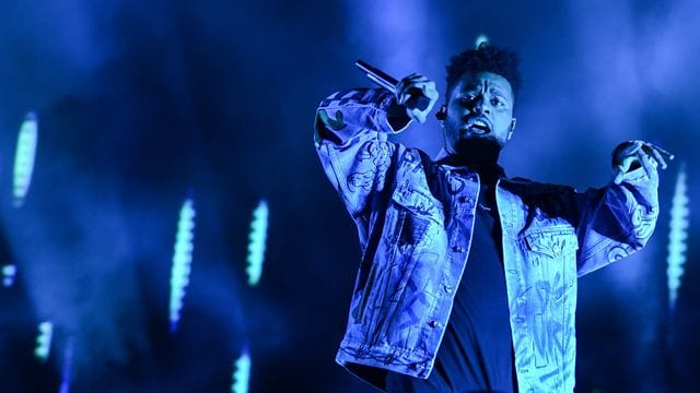 Rapper The Weeknd beim Lollapalooza-Festival in Berlin.