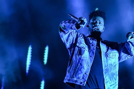 Rapper The Weeknd beim Lollapalooza-Festival in Berlin.