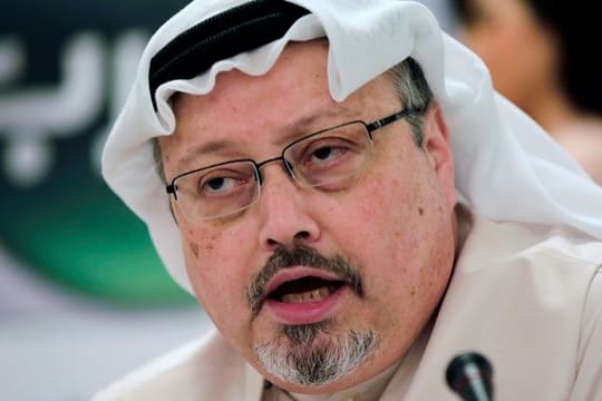 Jamal Khashoggi während einer Pressekonferenz im Februar 2015.