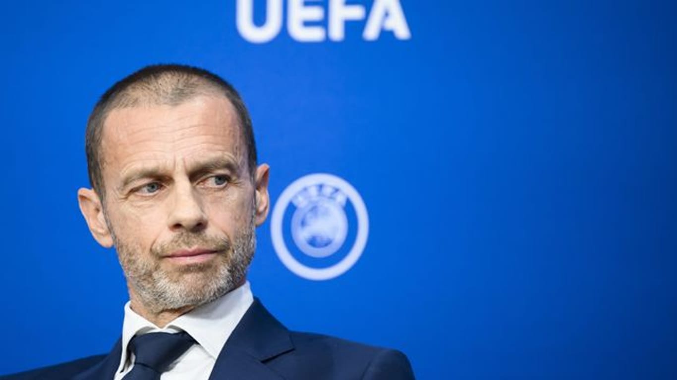 Aleksander Ceferin, UEFA-Präsident, während einer Pressekonferenz nach der Sitzung des UEFA-Exekutivkomitees.