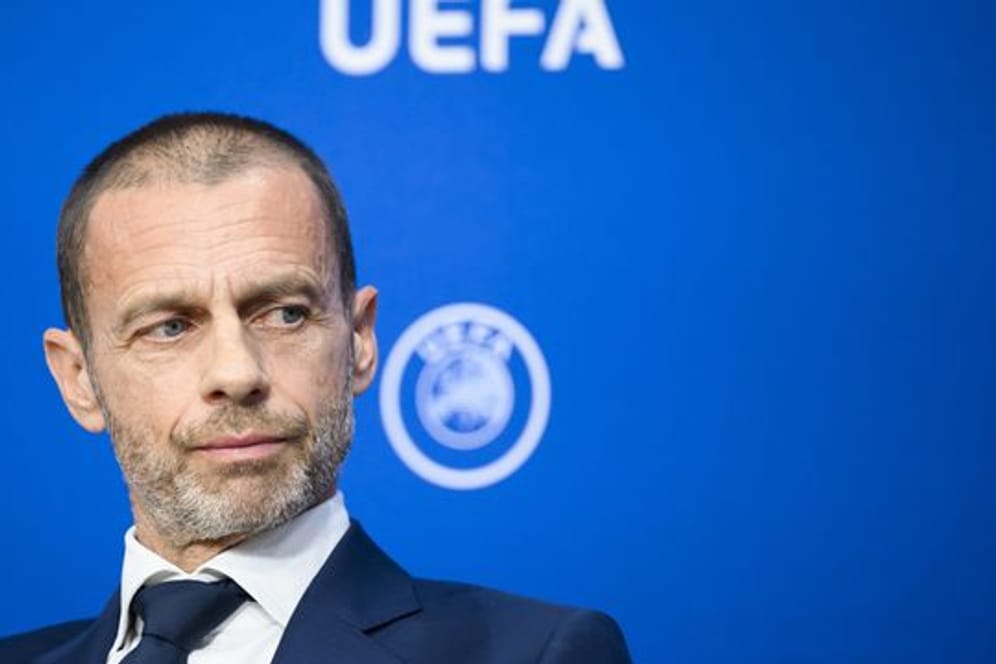 Aleksander Ceferin, UEFA-Präsident, während einer Pressekonferenz nach der Sitzung des UEFA-Exekutivkomitees.