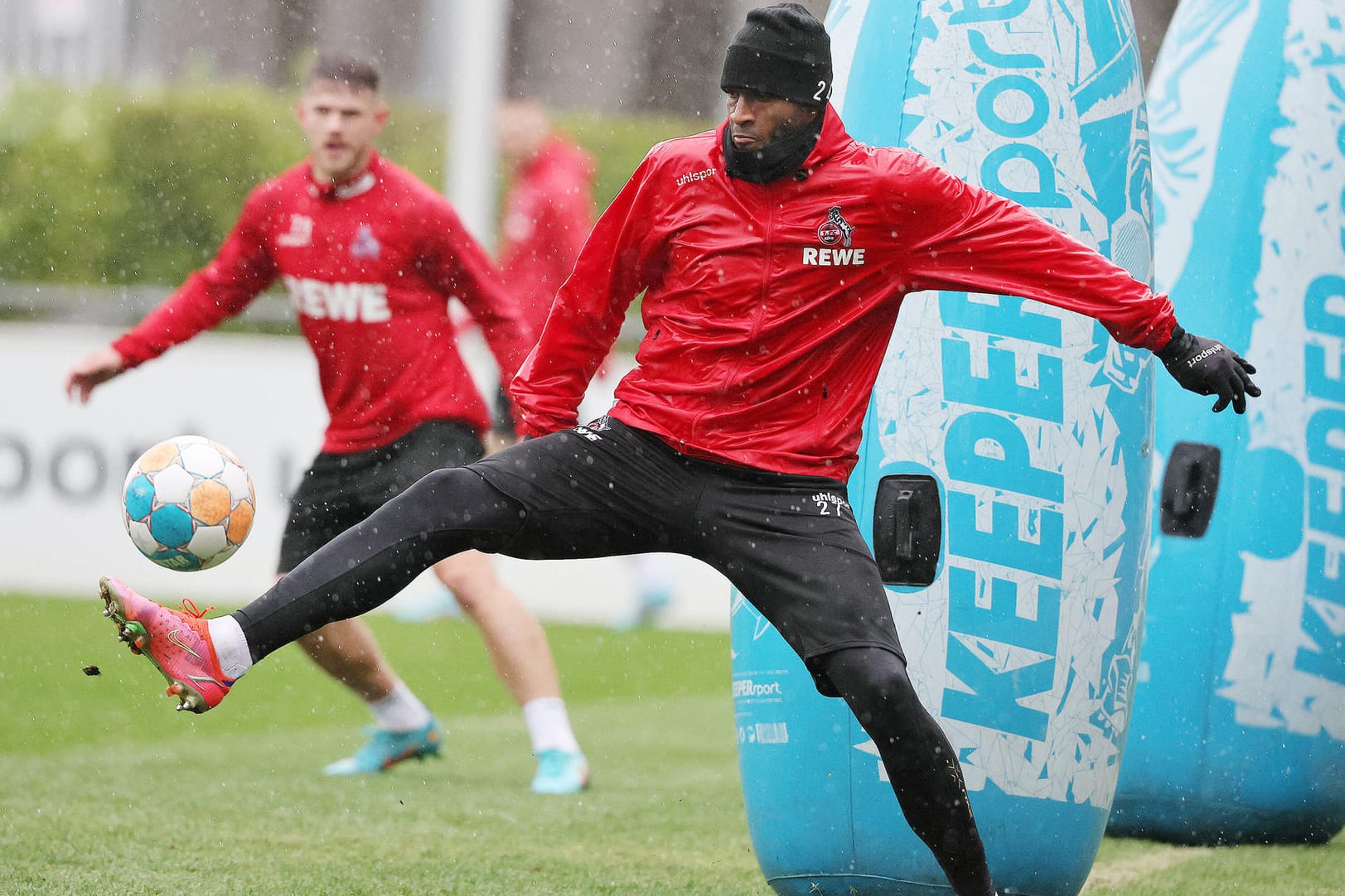 Training am Donnerstag: Anthony Modeste scheint wieder fit, FC-Trainer Baumgart geht davon aus, dass er Samstag spielen kann.