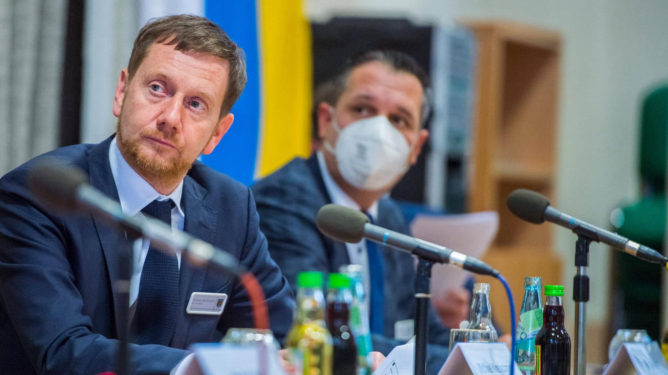Michael Kretschmer (CDU): Der sächsische Ministerpräsident wird wegen seiner Haltung zu Russland von dem ukrainischen Botschafter scharf kritisiert.