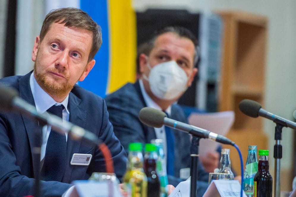 Michael Kretschmer (CDU): Der sächsische Ministerpräsident wird wegen seiner Haltung zu Russland von dem ukrainischen Botschafter scharf kritisiert.
