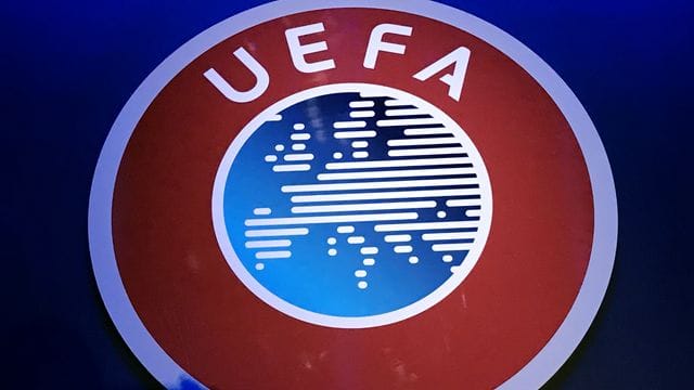 Ein Logo der UEFA.