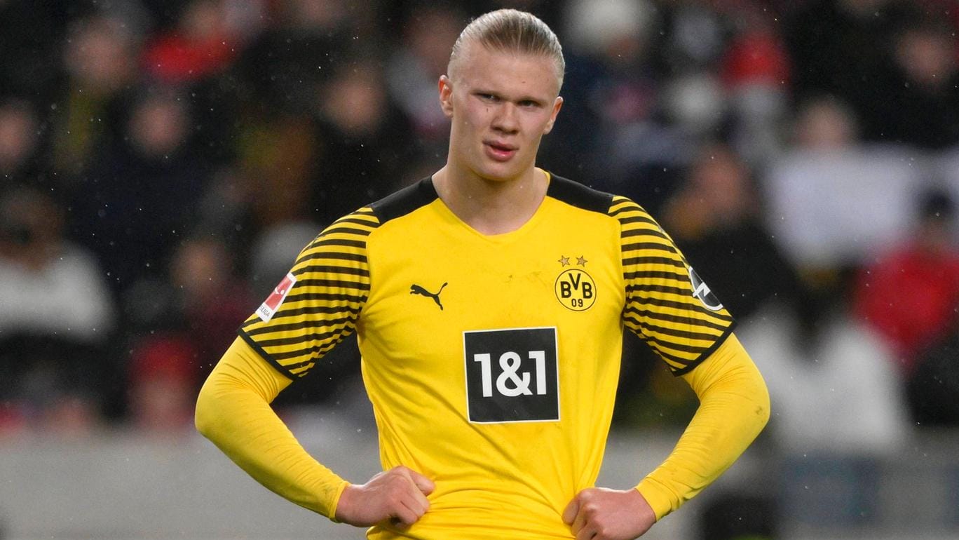 Glücklos in Stuttgart: Dortmunds Erling Haaland.