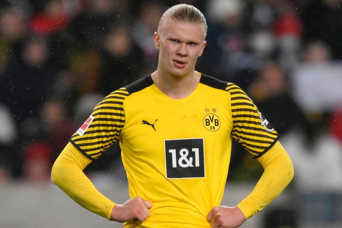 Glücklos in Stuttgart: Dortmunds Erling Haaland.