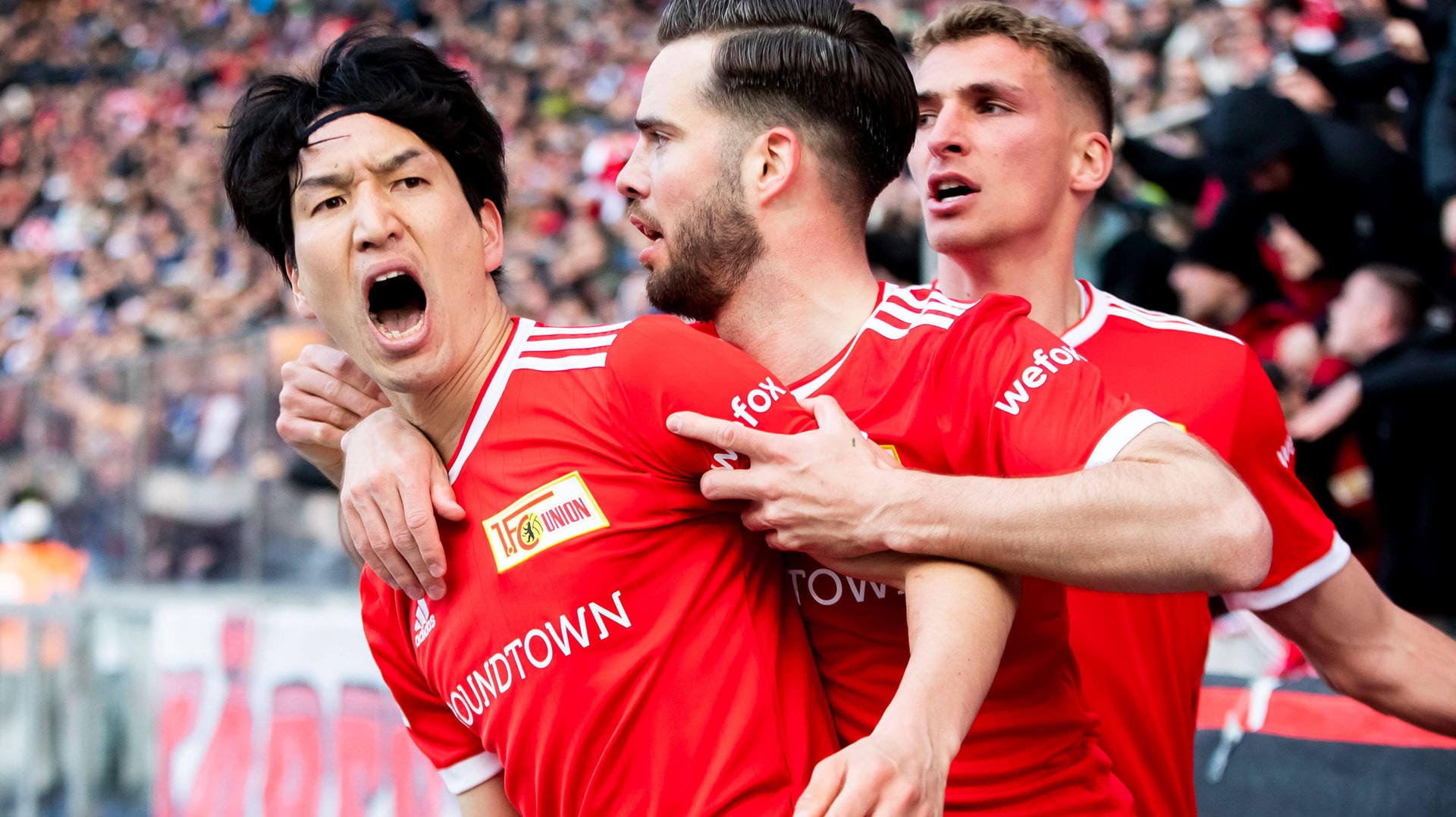 Genki Haraguchi (li.): Ausgerechnet der ehemalige Herthaner erzielte das 1:0 für Union Berlin.