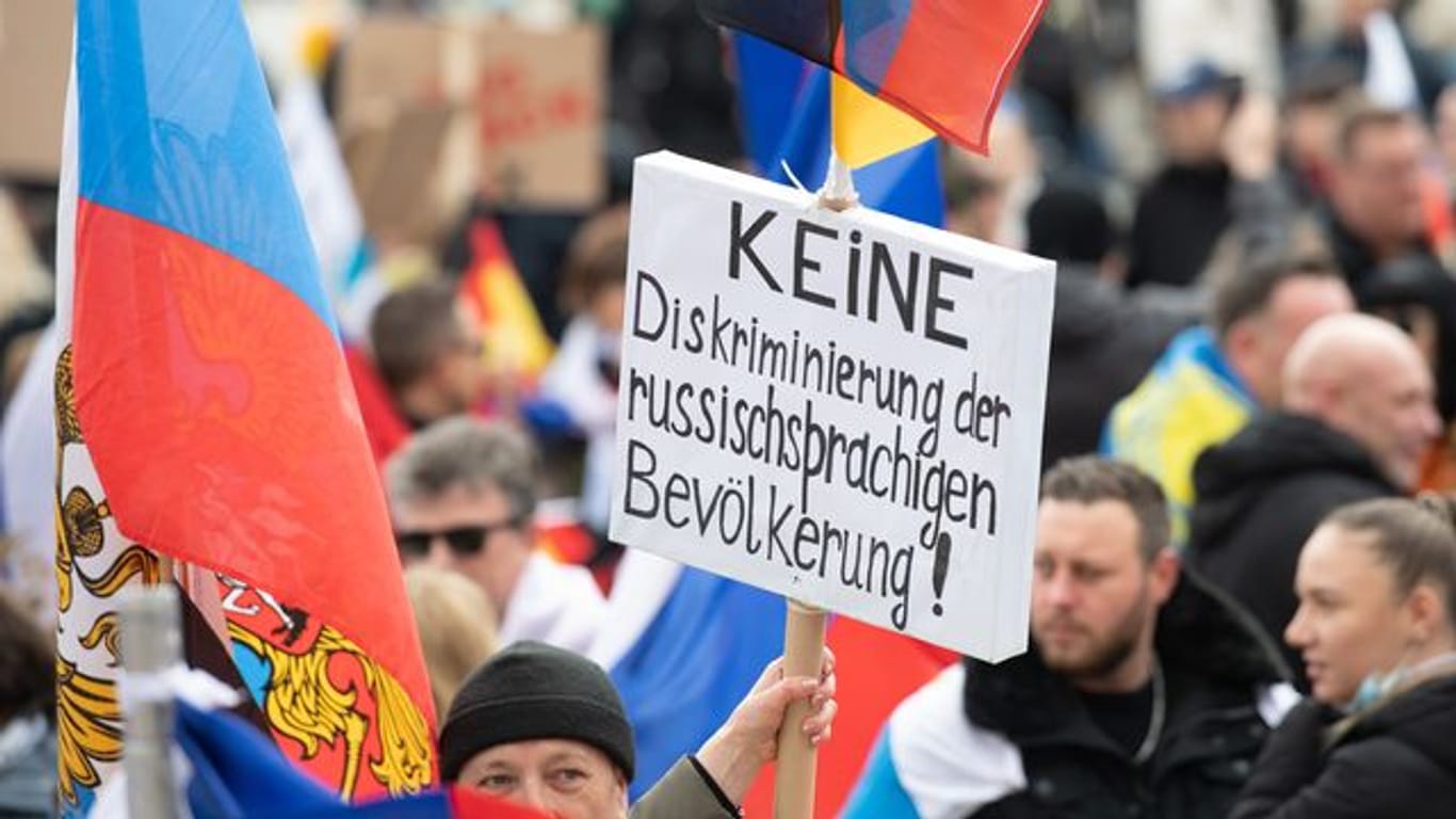 Prorussische Demonstration in Frankfurt am Main