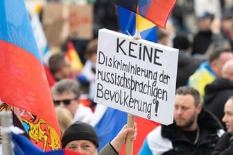 Prorussische Demonstration in Frankfurt am Main