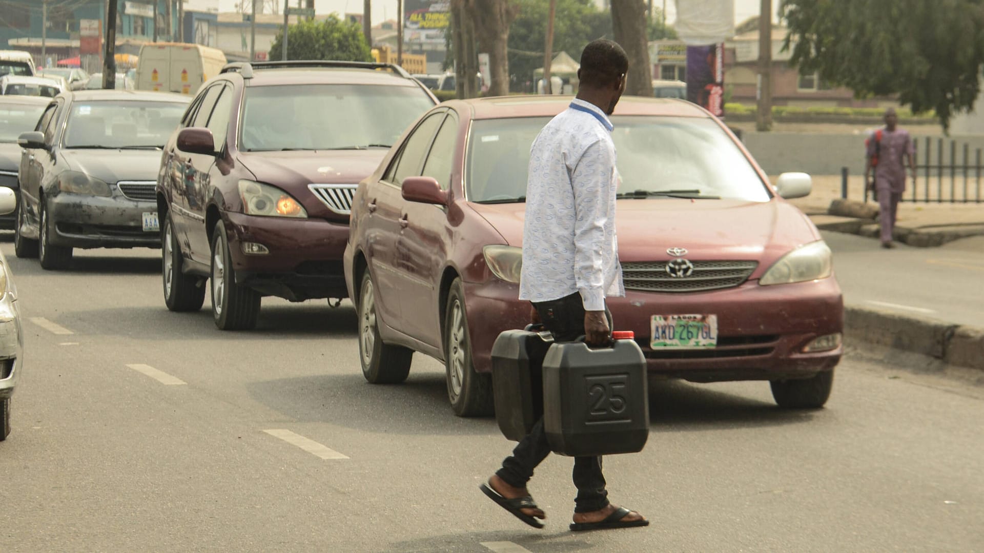 Straßenbild in Lagos (Symbolbild): Das Netz in Nigeria ist seit drei Tagen zusammengebrochen.