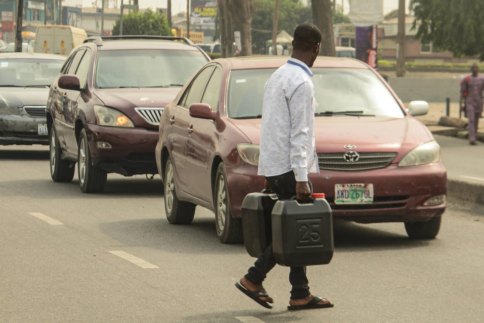 Straßenbild in Lagos (Symbolbild): Das Netz in Nigeria ist seit drei Tagen zusammengebrochen.