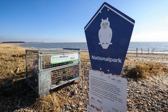 Strandmüllbox auf Föhr