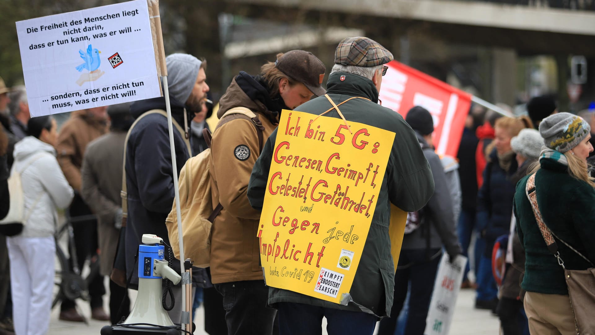 Demonstration gegen die Corona-Maßnahmen in Düsseldorf.