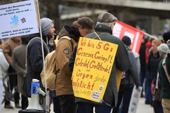 Demonstration gegen die Corona-Maßnahmen in Düsseldorf.