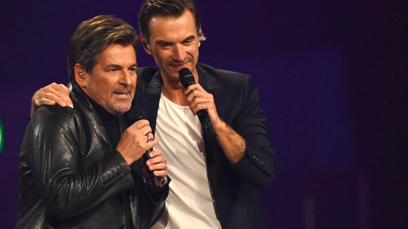 Thomas Anders und Florian Silbereisen beim "Schlagerbooom" 2021: Nun sitzen die beiden gemeinsam in der DSDS-Jury.