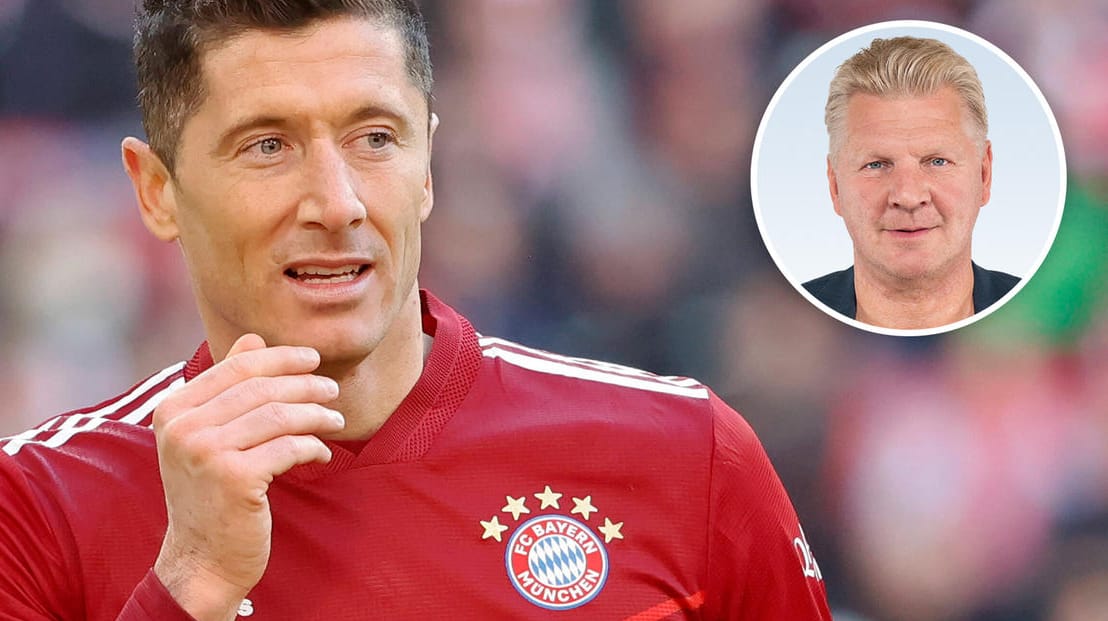 Robert Lewandowski hat in dieser Saison schon 46 Pflichtspieltore für Bayern geschossen. Stefan Effenberg (Kreis) kann sich vorstellen, dass der Pole bald für einen anderen Klub trifft.