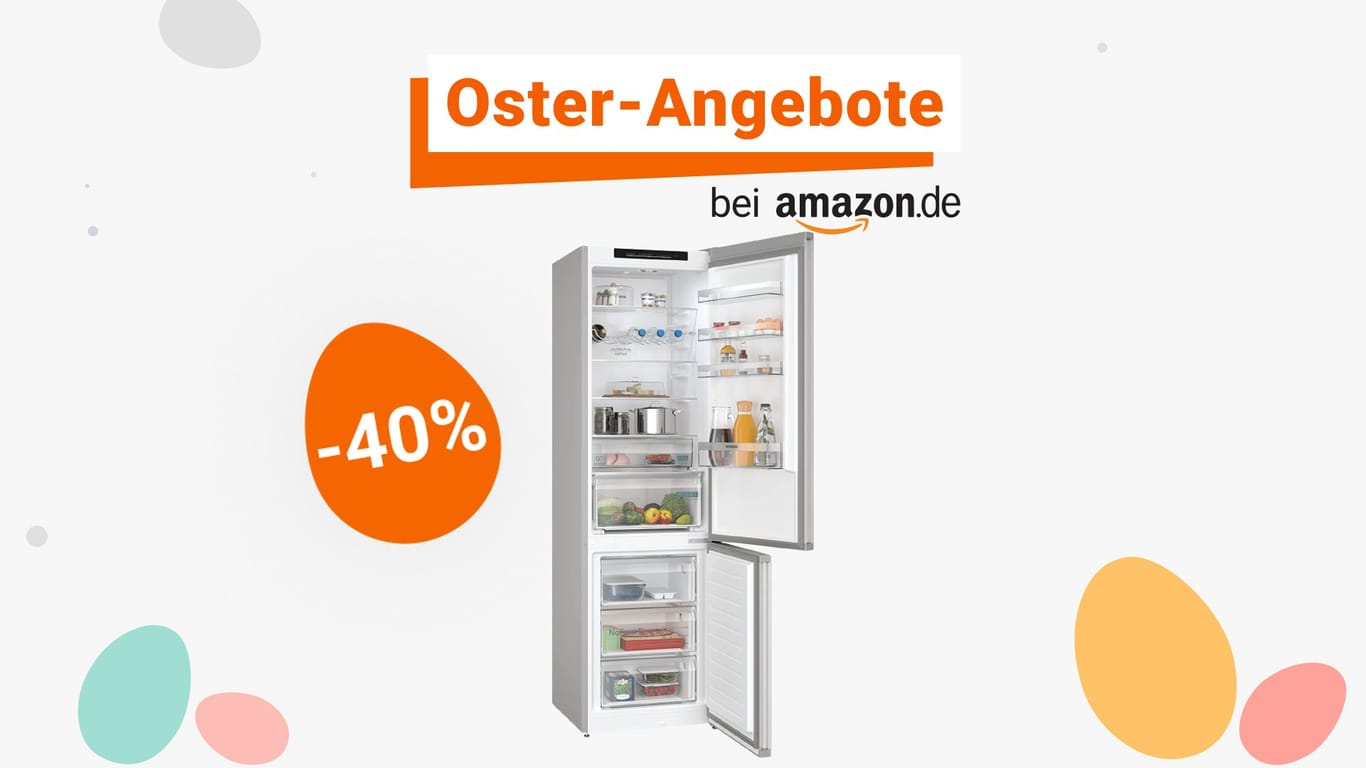 Amazon-Oster-Angebote: Heute gibt es eine Kühl-Gefrier-Kombination der Marke Siemens zum Rekord-Tiefpreis.