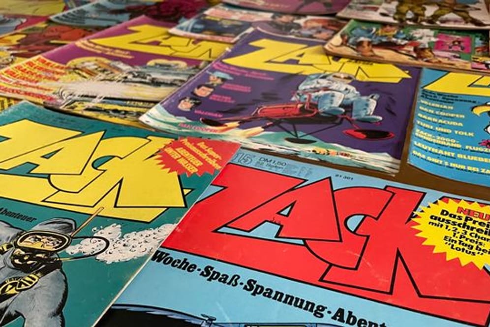 Alte Hefte der Comic-Reihe "Zack".