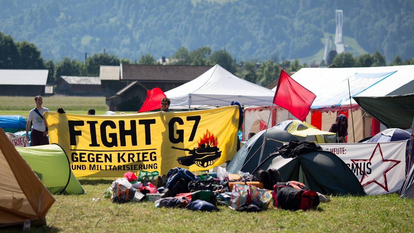 G7 Protestcamp Garmisch-Partenkirchen (Archivbild): Zum kommenden G7-Gipfel sind einige Protestaktionen geplant.