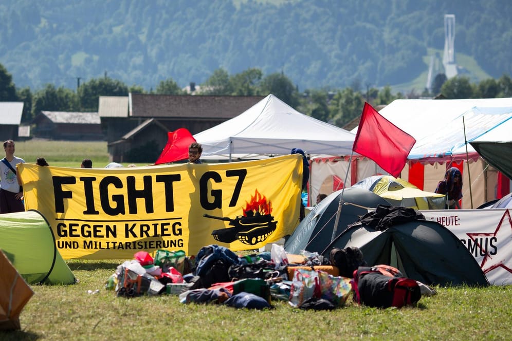 G7 Protestcamp Garmisch-Partenkirchen (Archivbild): Zum kommenden G7-Gipfel sind einige Protestaktionen geplant.
