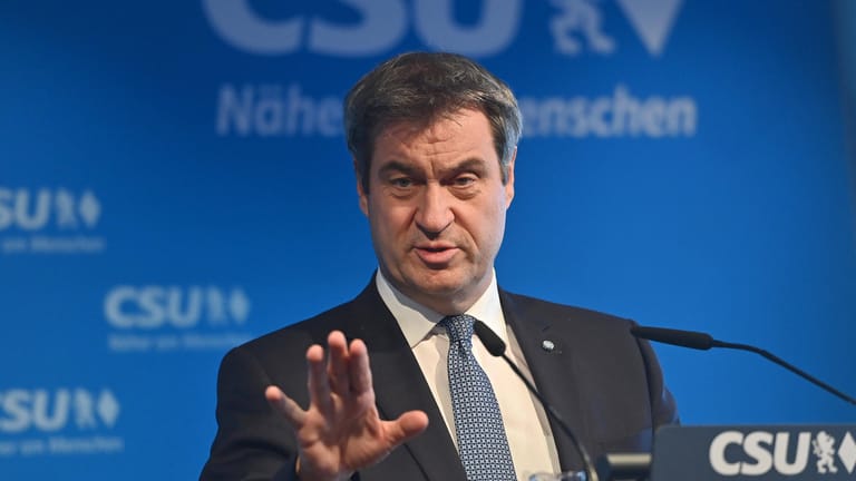 Markus Söder, CSU-Parteivorsitzender und Ministerpräsident von Bayern, auf einer Pressekonferenz (Archivbild): "All die Drohungen und Fake-News sind für eine Familie nicht einfach."