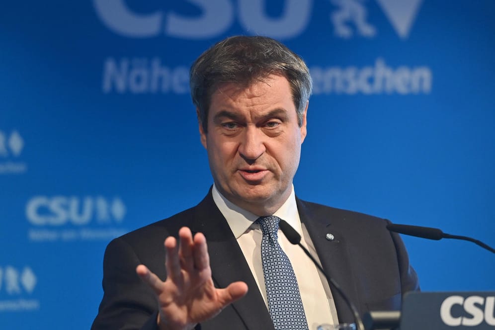 Markus Söder, CSU-Parteivorsitzender und Ministerpräsident von Bayern, auf einer Pressekonferenz (Archivbild): "All die Drohungen und Fake-News sind für eine Familie nicht einfach."