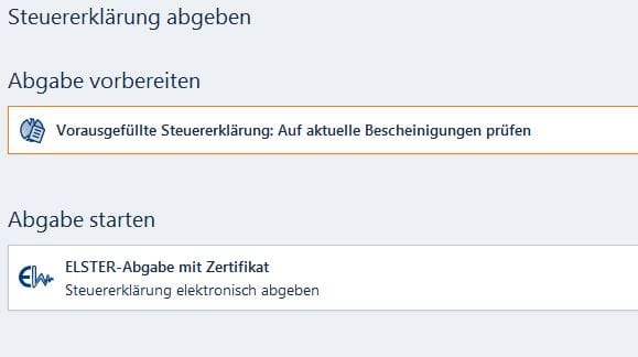Die Abgabe und Übertragung der Steuererklärung erfolgt schnell und problemlos.