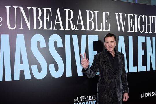 Der Schauspieler Nicolas Cage kommt zur Sondervorführung des Films "The Unbearable Weight of Massive Talent" ("Massive Talent") im Regal Essex Crossing.