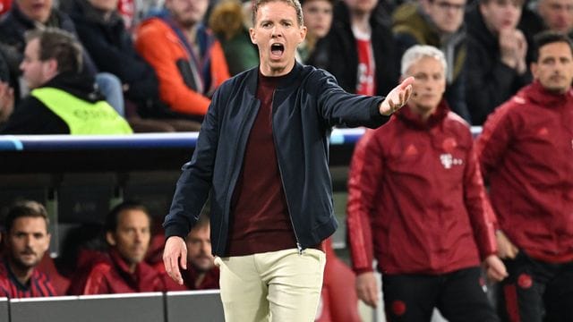 Suchte nach dem Bayern-Aus gegen Villarreal keine Entschuldigungen: Trainer Julian Nagelsmann. Suchte nach dem Bayern-Aus gegen Villarreal keine Entschuldigungen: Trainer Julian Nagelsmann.