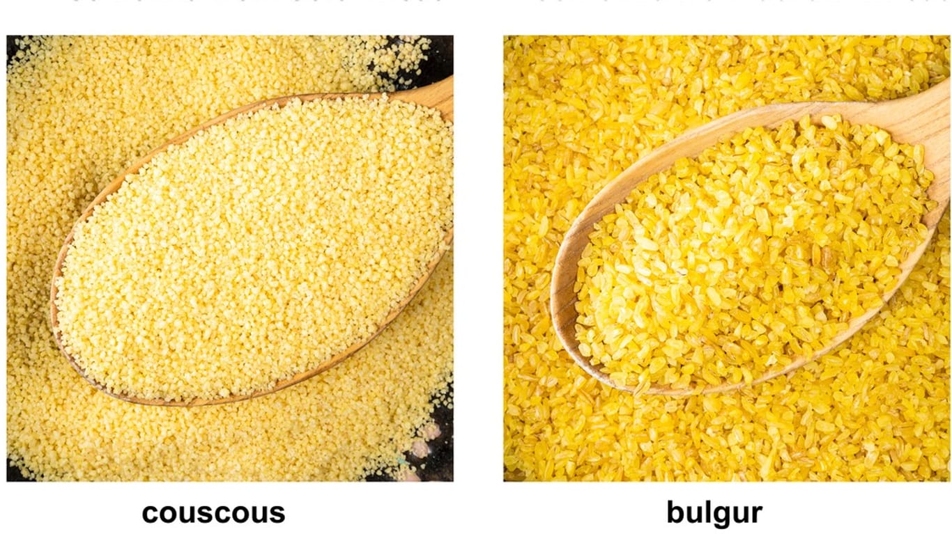 Couscous und Bulgur: Sie bestehen beide aus Hartweizen.