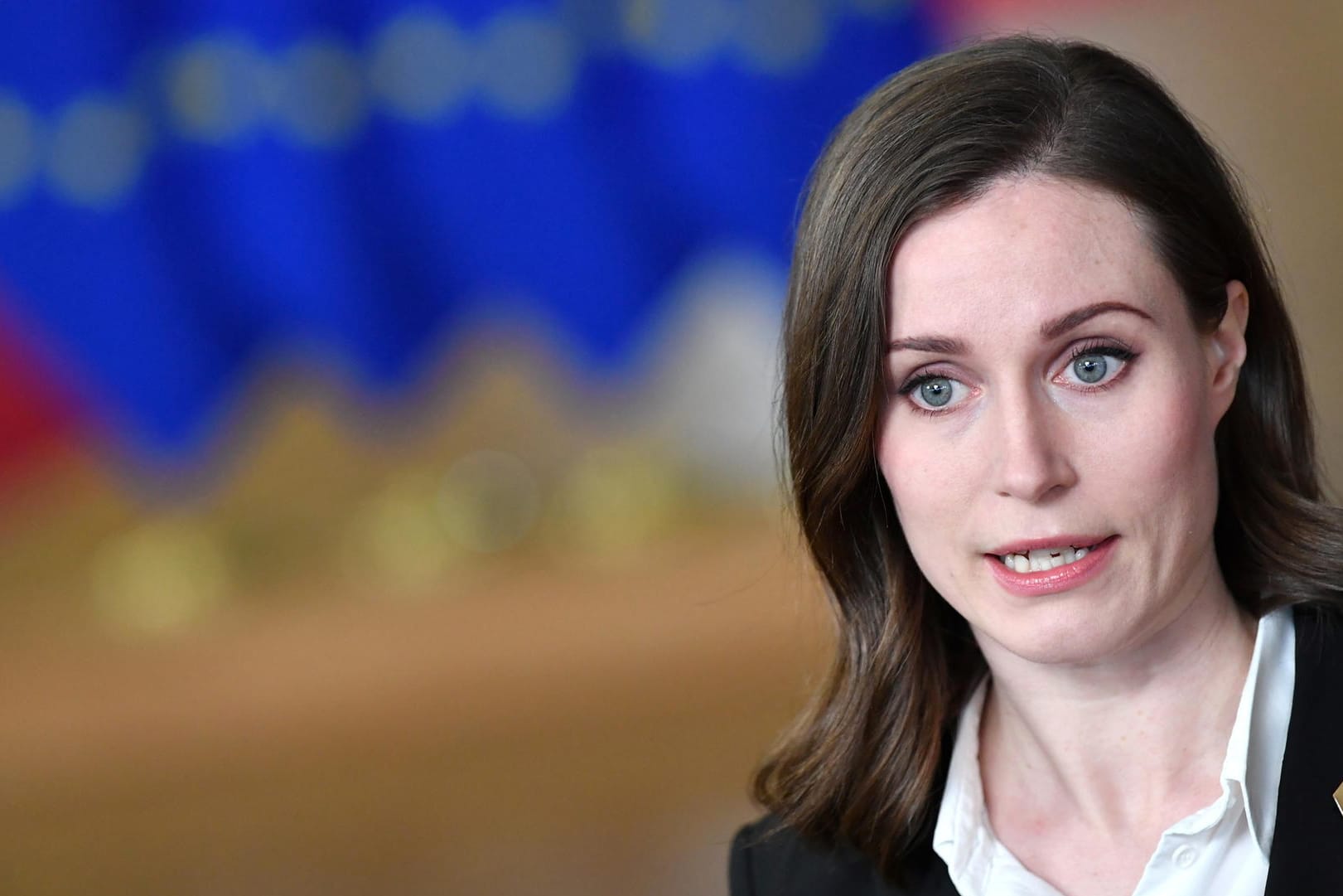 Die finnische Ministerpräsidentin Sanna Marin: "Es gibt keine andere Möglichkeit, Sicherheitsgarantien zu haben."